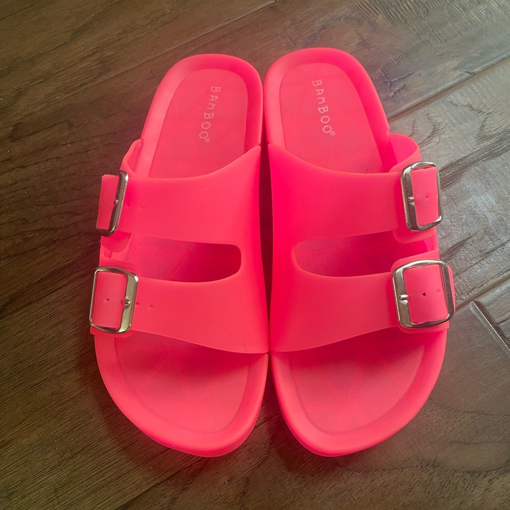 New hot pink sandals size 7